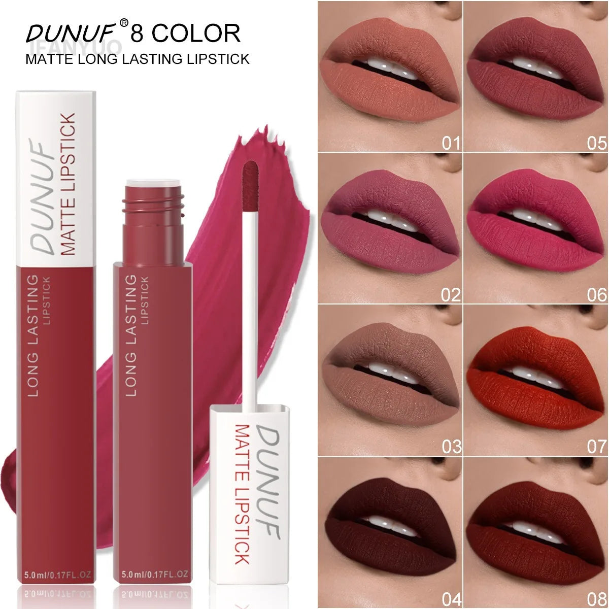 Non Stick Cup Liquid Lipstick Dark Purple Long Lasting Lip Gloss Matte Velvet Finish Resistant To Fading Waterproof Lip...