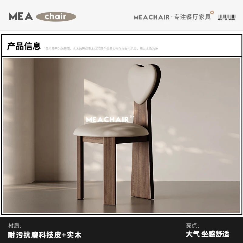 Italian Solid Wood Chair Dining French Home Makeup Chinese Antique Back Chair Single Hotel Dining Silla Comedor Furniture