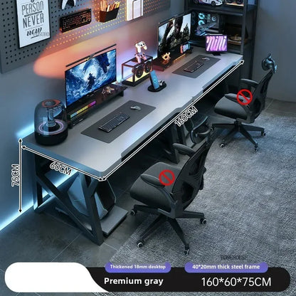 Modern Double Computer Desks Home Desktop E-sports Gaming Table Bedroom Simple Desk Student Study Tables Office Furniture EE Z - Kimlud