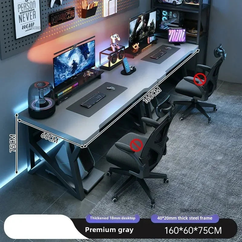 Modern Double Computer Desks Home Desktop E-sports Gaming Table Bedroom Simple Desk Student Study Tables Office Furniture EE Z - Kimlud