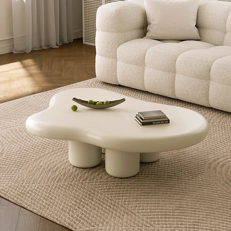 Nordic Style Household Furniture Coffee Table Cloud Shaped Dining Table Wooden Irregular Coffee Table - Kimlud