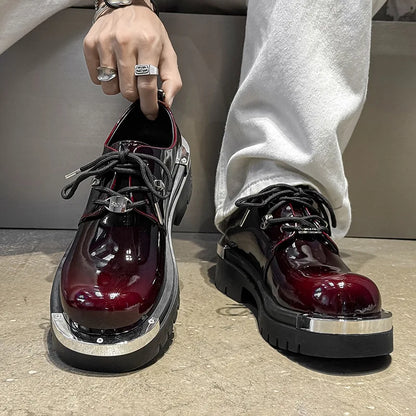 High Quality Mens Shoes British Style Retro Derby Shoes for Men High-end Platform Casual Mens Shoes Luxury Designer Leather Shoe