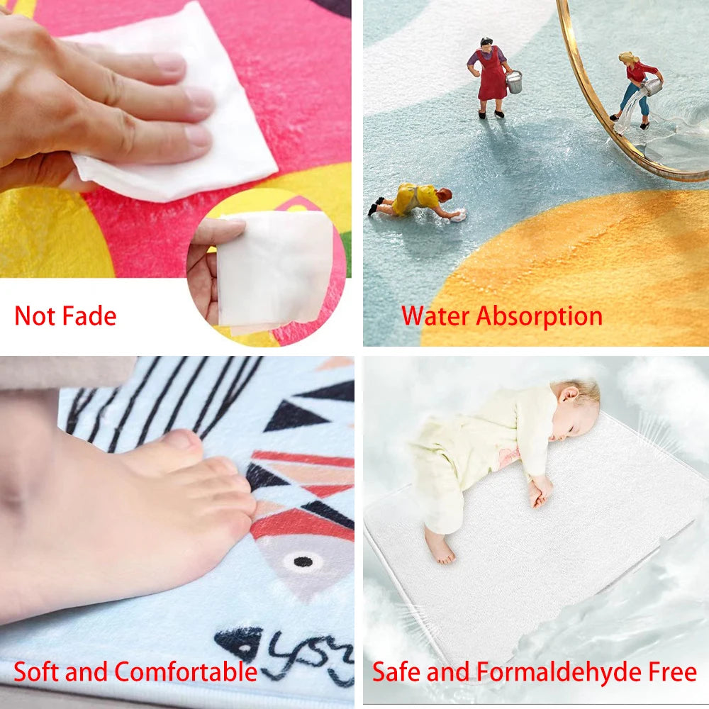 Nordic Simple Style Irregular Carpet for Living Room Home Decoration Sofa Fluffy Plush Rug Bedroom Bedside Non-slip Mat Washable