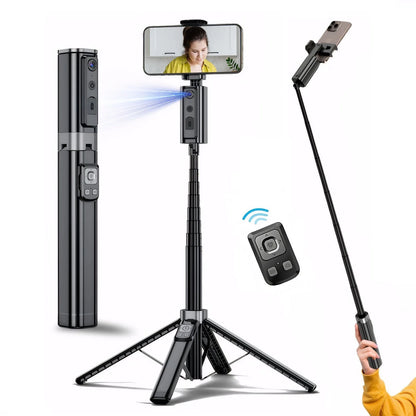 Auto Face Tracking Tripod 360° Rotation 59" Selfie Stick Tripod Auto Tracking Phone Holder Motion Tripod for Live Video Vlogs