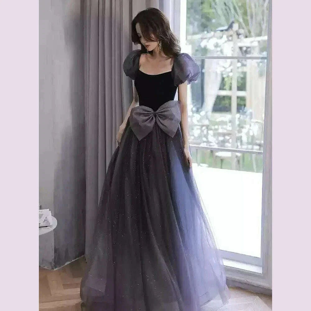 Elegant Evening Dress Long Prom Gowns High Waist Lace-up Back Party Dresses