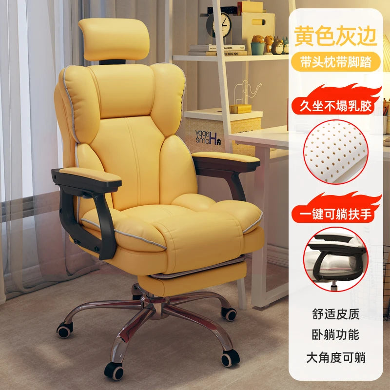 Rolling Wheels Office Chair Cheap Lightweight Footrest Reading Backrest Luxury Office Chair Ergonomic Taburete Salon...