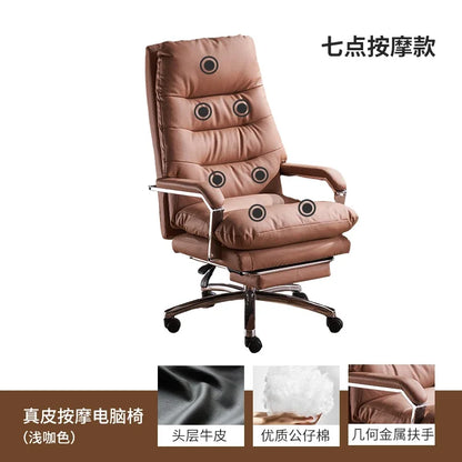 Modern Ergonomic Chair Comfy Nordic Designer Executive Footrest Backrest Wheels Chair Lazy Ergonomic Cadeira Gamer Furniture - Kimlud