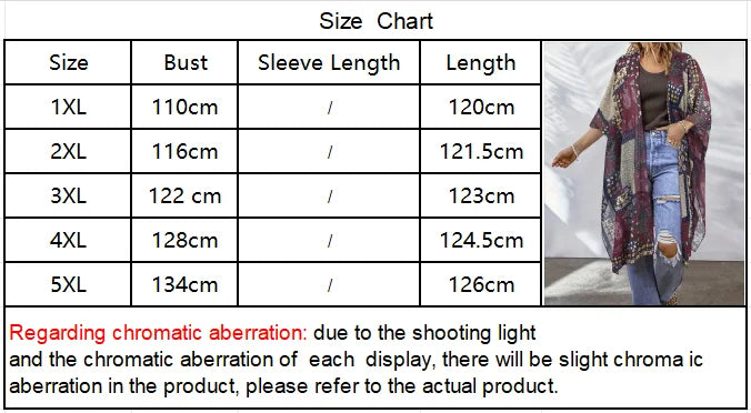 Plus-size women's bohemian-style casual beach vacation summer cover-up