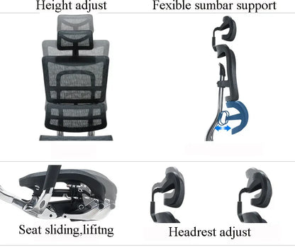 Commercial Furniture 3D Adjus Mesh Chair Ergonomic Office Chair 1 Piece Aluminum Modern 4 Lift 5 Years Optional - Kimlud