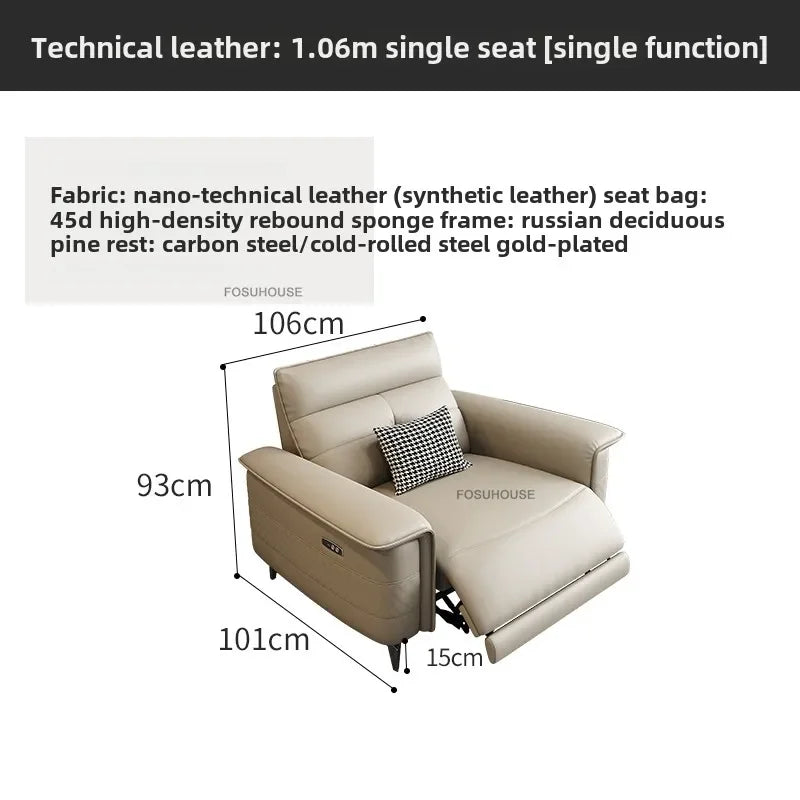 Modern Leather Living Room Sofas Italian Living Room Furniture Home Back Armrest Sofa Recliner Luxury Electric Function...