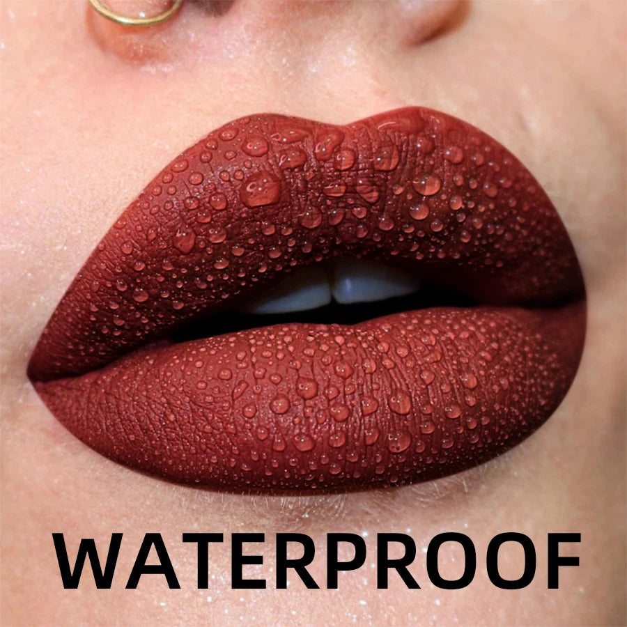 19 Colors Matte Velvet Lip Gloss Waterproof Liquid Lipstick Nude Black Lips Tint Makeup Lip Glaze Cosmetics Red Lip...