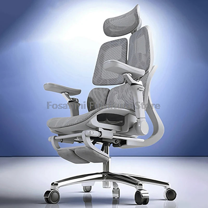 Multifunctional Ergonomic Mesh Office Desk Chair Adjustable Gaming Computer Chairs with Footrest Premium Home PC Swivel Recliner