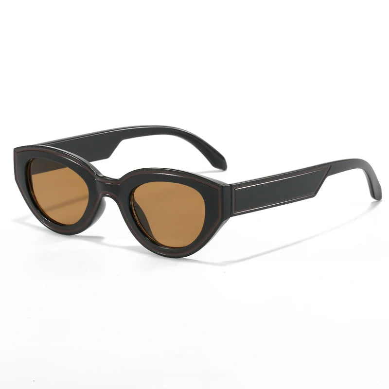New Polygon Women Sunglasses Vintage Gradient Candy Color Shades Cat Eye Trendy Brand Designer Travelling Eyewear UV400...