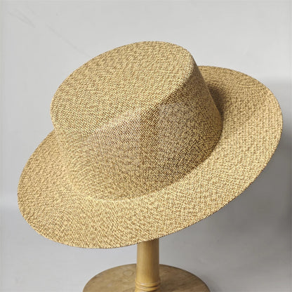 2026 New Hat Panama Straw Hat British Top Hat Men's and Women's Foldable Sun Shading Beach Hat Sun Protection hat