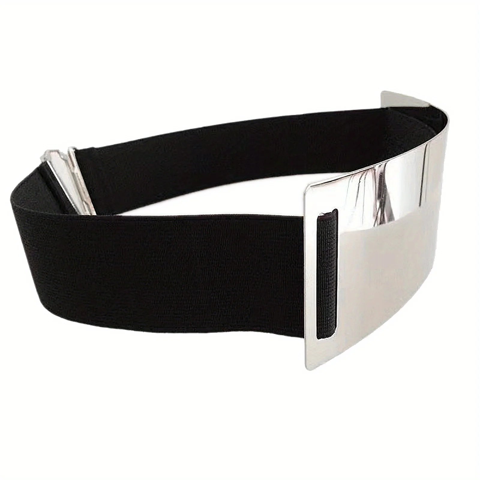 Punk-Elegant Metallic Glossy Wide Belt Waistband - Perfect for Y2K Dresses & Girdles! | Kimlud Mid Range Dress