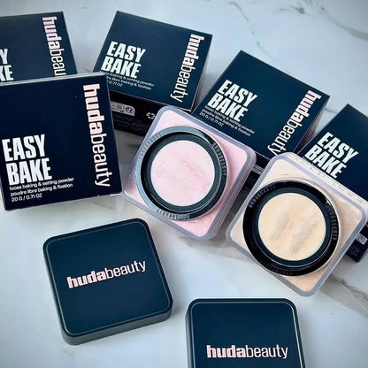2 Colors Easy Bake Loose Powder Brightening Correcting Duo LongLasting Oil Control Natural Face Waterproof BrighTening Makeup
