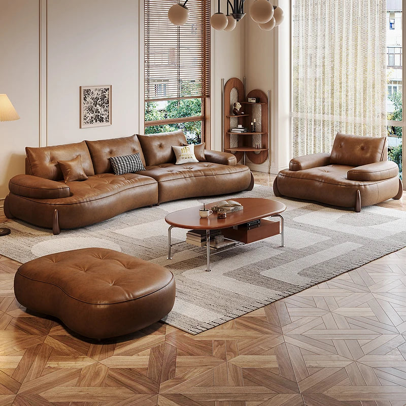 European U Shape Living Room Sofas Glamour Filler L Shape Modern Puffs Sofas Lounge Leather Couch Wohnzimmer Furniture...