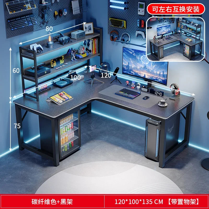 Study Storage Computer Desks Gaming Reading Pc Ergonomic Table Keyboard Notebook Accessories Mesas De Computador Home Furniture - Kimlud