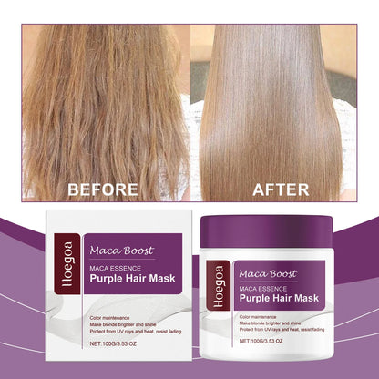 Magical Purple Hair Mask Professional Neutralizes Brass & Yellow Tones For Blonde Silver Gray Highlighted Hair Beauty Health