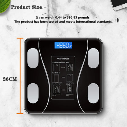 Body Fat Scale Smart Wireless Digital Bathroom Weight Scale Body Composition Analyzer With Smartphone App Bluetooth-compatible - Kimlud