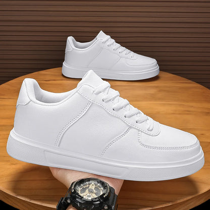 Leather Men White Sneakers Classics Breathable Comfort Casual Shoes Men Fashion Outdoor Running Shoes Couple Footwear Size 36-47 - Kimlud