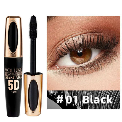 5D Mascara Makeup Waterproof Sweatproof Non-smudgy Slim Color Purple Blue White  Mascara Waterproof  Cosmetics