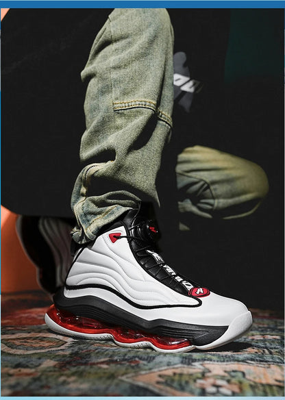 Men's Basketball Shoes Breathable Cushioning Non-Slip Wearable Runing Shoes Gym Training Athletic Basketball Sneakers for Women