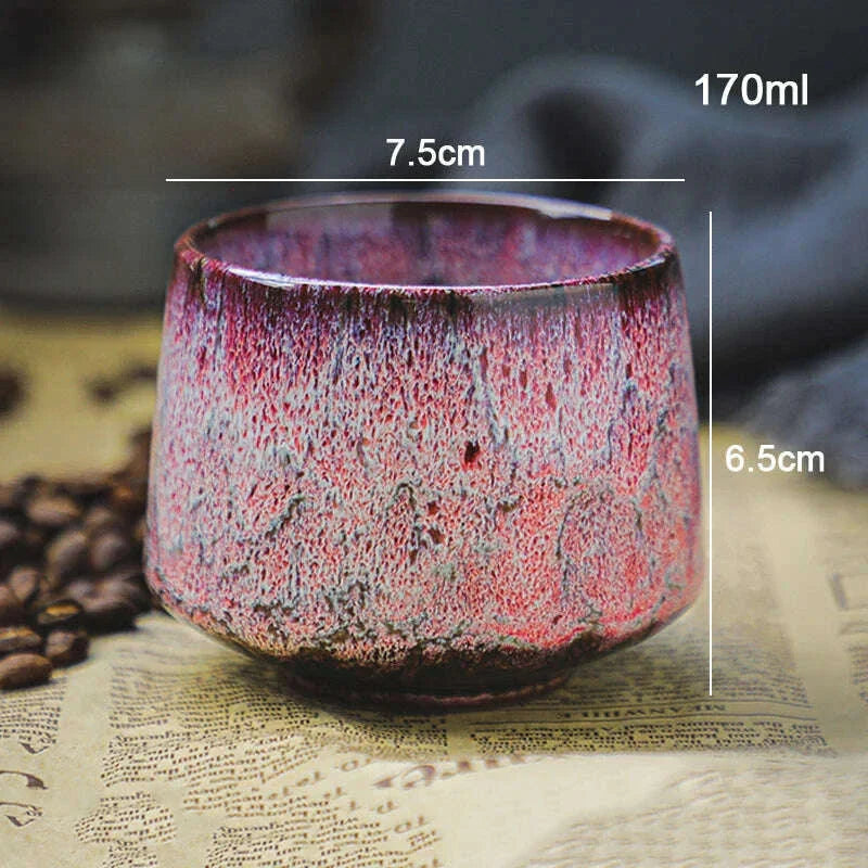 Best Selling Colorful Reactive glaze Ceramic Coffee Mug 170ml Ceramic Espresso Tea Cup Home Office Lacquered water cups