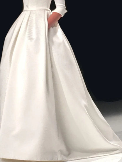 Fashion Elegant Long Dress for Women Solid Color Party Evening Bridesmaid Pockets Turndown Collar Maxi Dress Vestidos de gala - Kimlud