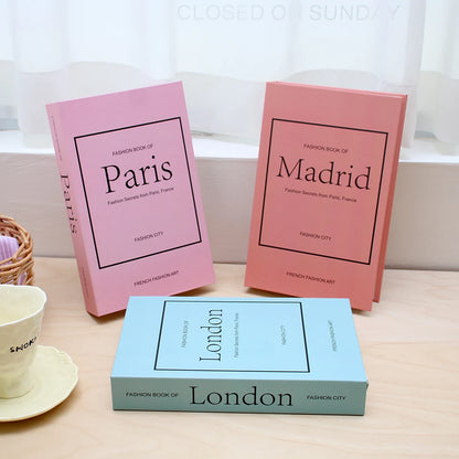 3Pcs Foldable Fashion Fake Books Living Room Decoration Designer Books Coffee Table Ornaments Club Hotel Room Villa Prop Books