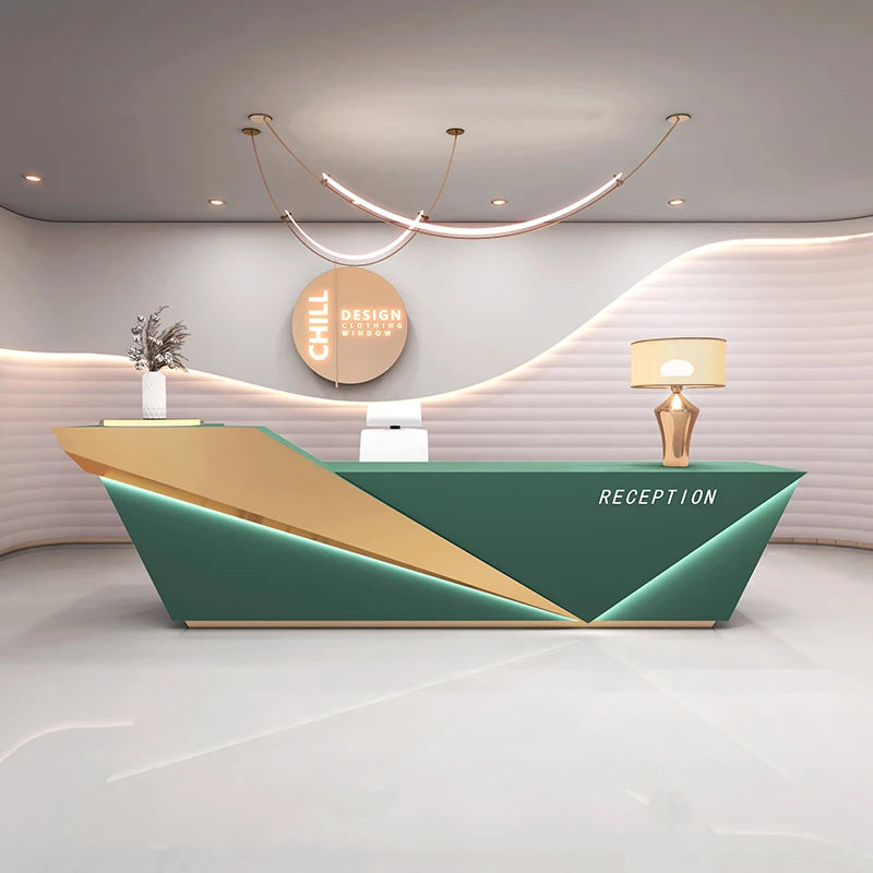 Unique Beauty Reception Desks Company Organizers Best Welcome Reception Desks Design Led Lights Mostrador Commercial Furniture