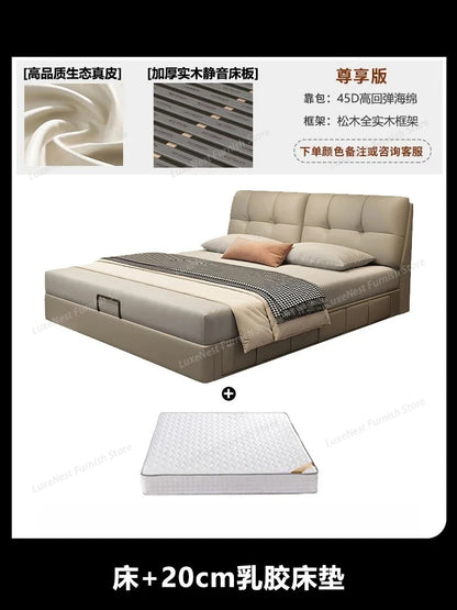Barrier Accessories Double Bed Mattresses Stuff Luxury Bedroom Double Bed Headboards Loft Letto Matrimoniale Furniture Home