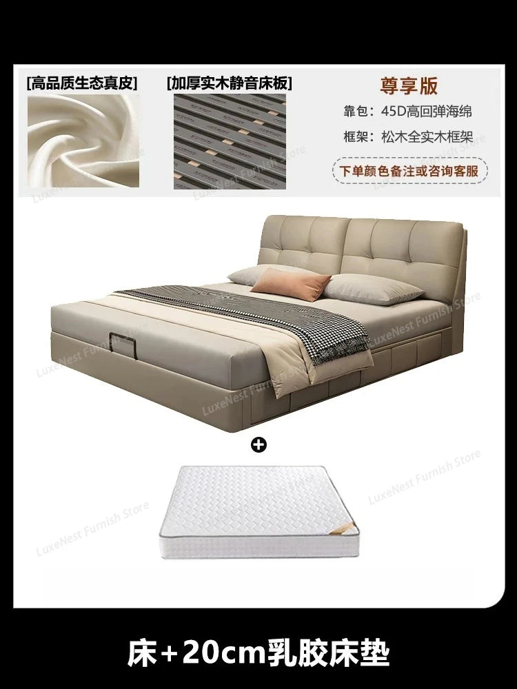Barrier Accessories Double Bed Mattresses Stuff Luxury Bedroom Double Bed Headboards Loft Letto Matrimoniale Furniture Home