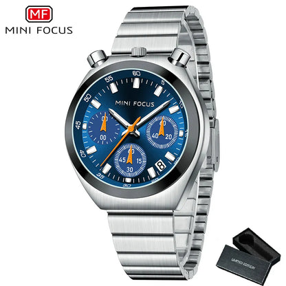 MINI FOCUS Fashion Ladies Watches Top Brand Luxury Multifunction Dial Stainless Steel Strap Elegant Quartz Women Watch Luminous