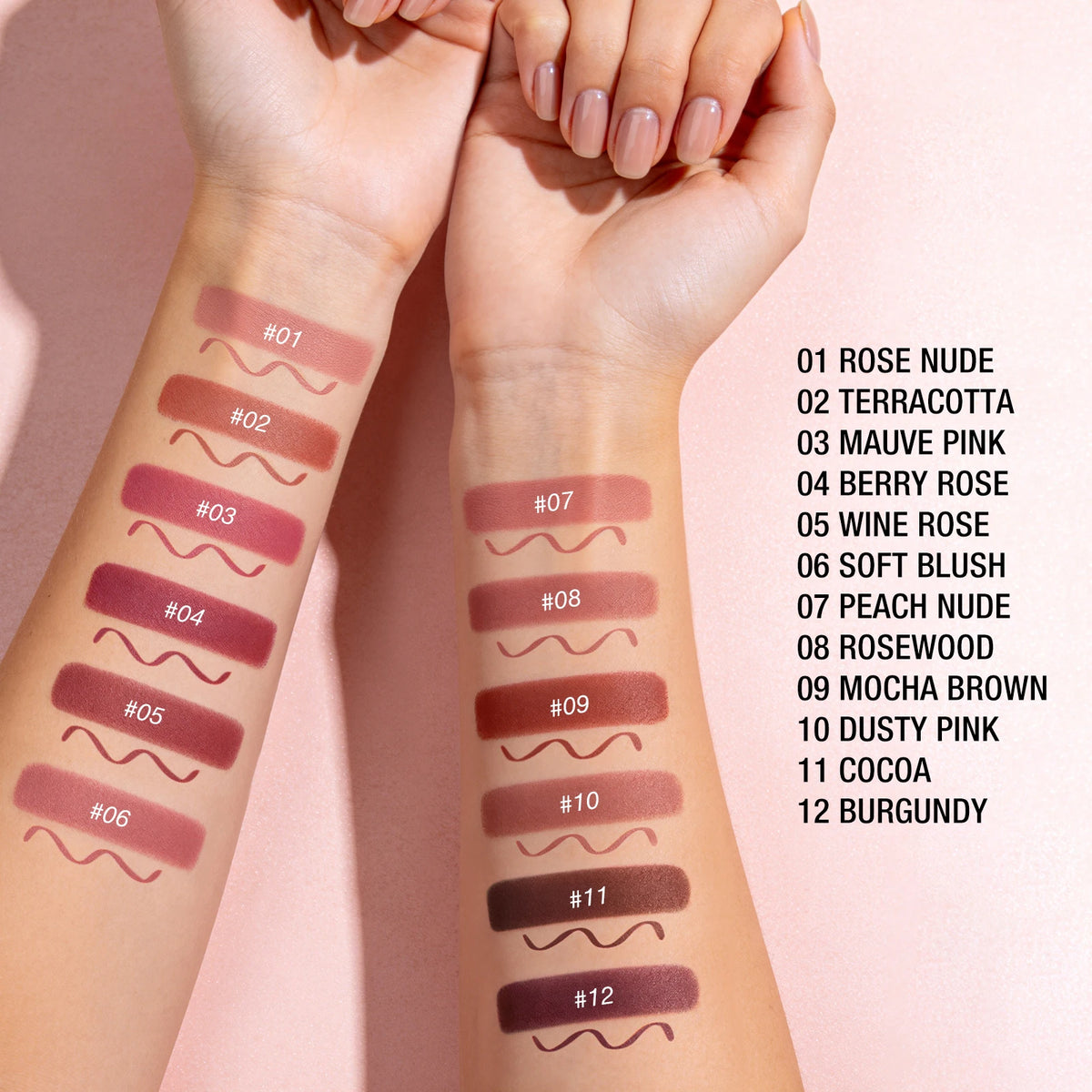 2 in 1 Matte Red Lipliner Waterproof Nude Matte Lip Liner Pencil Double Head Lipstick Pen Long Lasting Lips Outline Stick Makeup