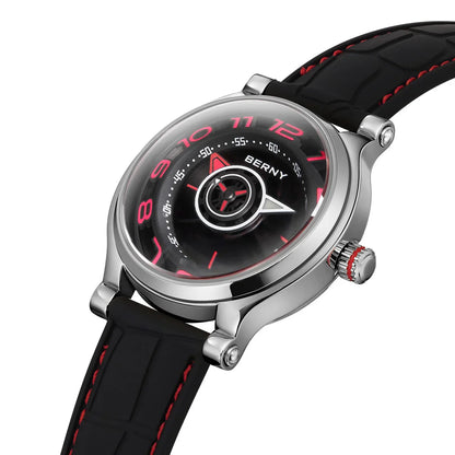 BERNY Men's Mechanical Watch Sapphire Miyota 8215 Multifunction Super Luminous Watch Compass Tire Dial Cool Play Men Wristwatch