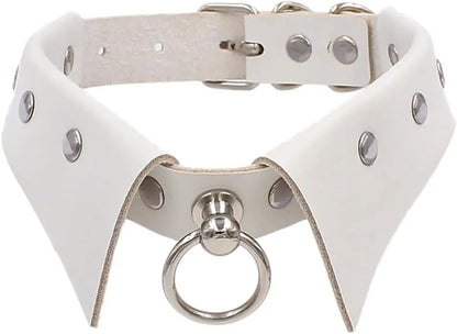 Gothic Leather Choker Necklaces Black Punk Nightclub Jewerly Accessories for Women Girlfriend