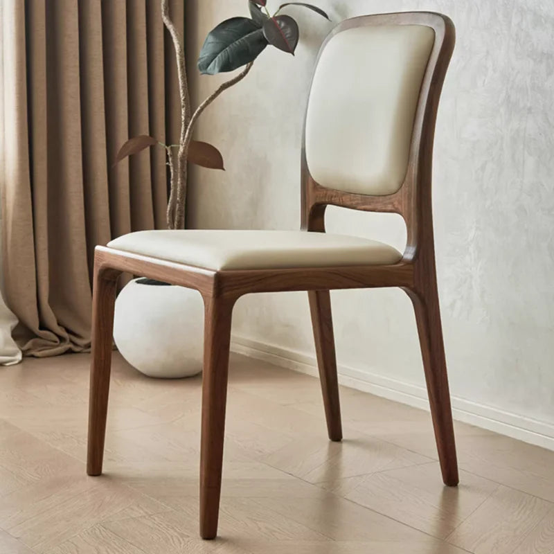 Wooden Modern Dining Chairs Living Room Space Saving Lounge Accent Dining Chairs Office Leather Muebles Postmodern...