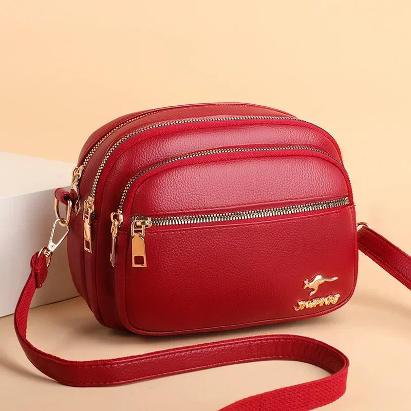 High Quality Soft Leather Purse Fashion Women Shoulder Messenger Bag Multi-pocket Wear-resistant Bag Luxury Ladies...