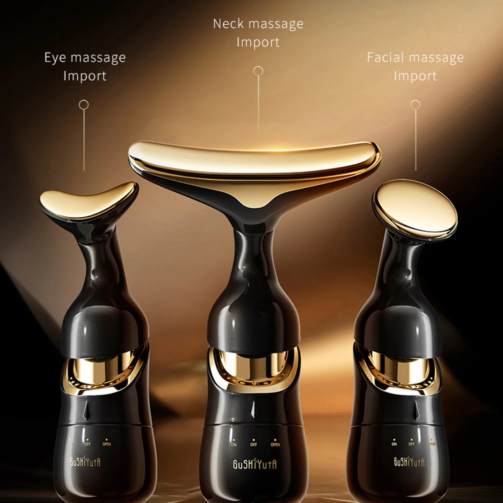 3 In 1 Skin Care Facial Firming Lifting Device Neck Facial Eye Massage Face Slimmer Anti Aging Skin Care Face Sculpting Tool