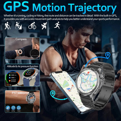 2025 NEW OPPO WANCH X2 MAX Outdoor Sports Men SmartWatch GPS Motion Trajectory Compass AMOLED Screen IP67 Waterproof Smart Watch