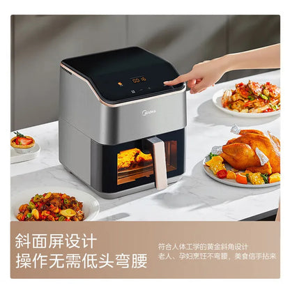 Midea Air Fryer, Home Use, No-Flip, Large Capacity, Video Fryer/Oven All-in-One, Sweet Potato Roaster - Kimlud
