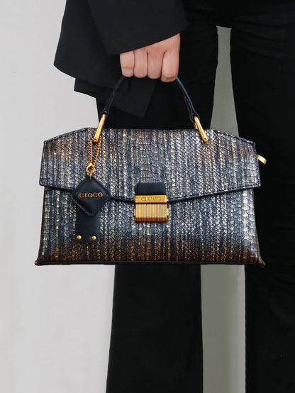 2026 New Retro Blue Snake-Shaped High-Grade Handbag Fashion Luxury Handbag Lightweight Large-Capacity One-Shoulder...