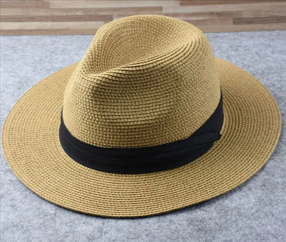 Over Size Straw Paper Sun Hat for Men Big Head  Panama Hats Male Outdoor Fishing Beach Foldable Jazz Top Hat Sunscreen Hats
