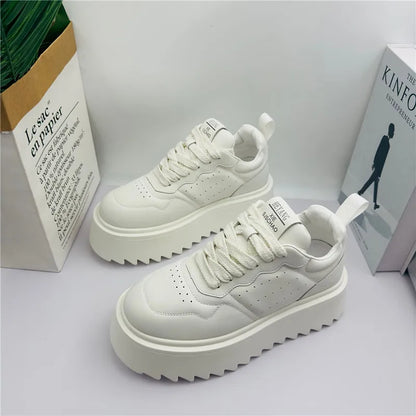 Designer Men's Fluorescent Green All Match Lace Up thick-soled Causal Shoes Male Brand Fashion Flats Moccasins Walking Sneakers