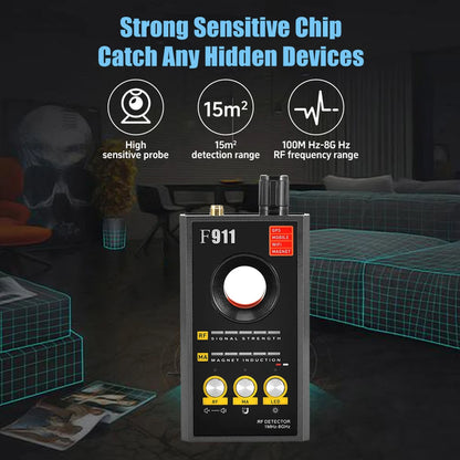 F911 Hidden Camera Detectors , Camera detector, Spy Detector, Bug and gps Detector, Security Camera finder, Infrared...