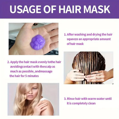 Purple Keratin Hair Mask Repairing For Hair Damaged Maltreated Moisturizing Nourishing Repairing Hair Mask Hair Care...