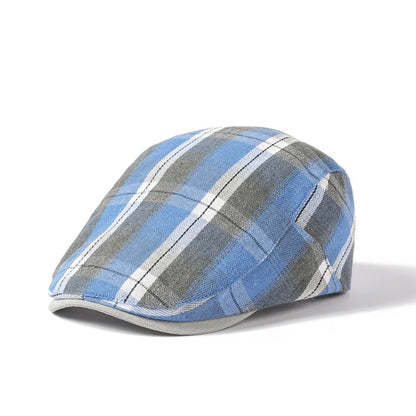 Retro Y2k Plaid Dot Beret Colorful Checkered Pattern Newsboy Cap Visor Fashion Forward Cap Orward Hat