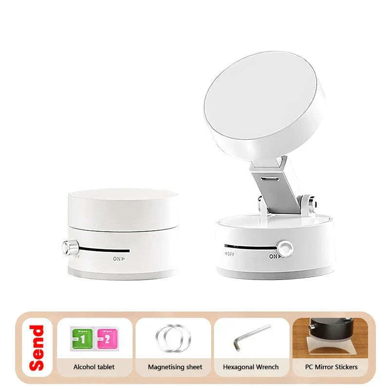 Mini Vacuum Magnetic Suction Cup Holder Car Glass Vacuum Double Sided Magnetic Holder For Iphone Android Smartphone