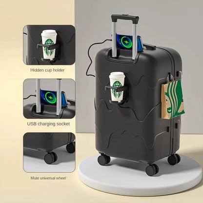 Luggage Set 28 inch Large Capacity Suitcase Trolley Case 20/22/24/26 inch Travel Suitcase USB Port Boarding Box Cosmetic Case